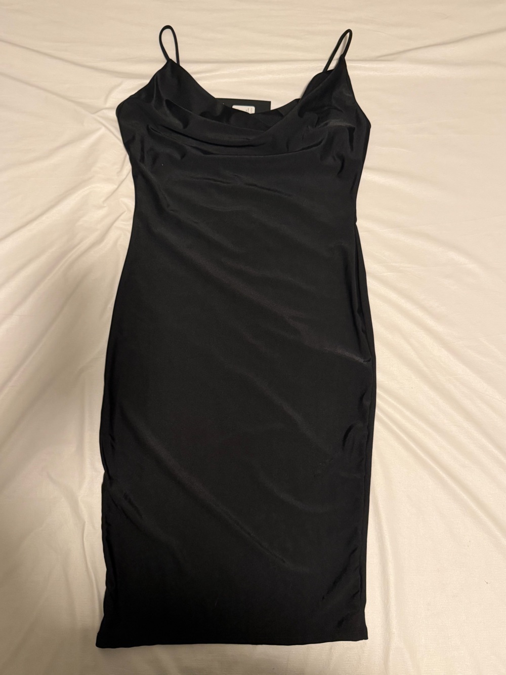 Fashion Nova Black Strapless Slip Dress